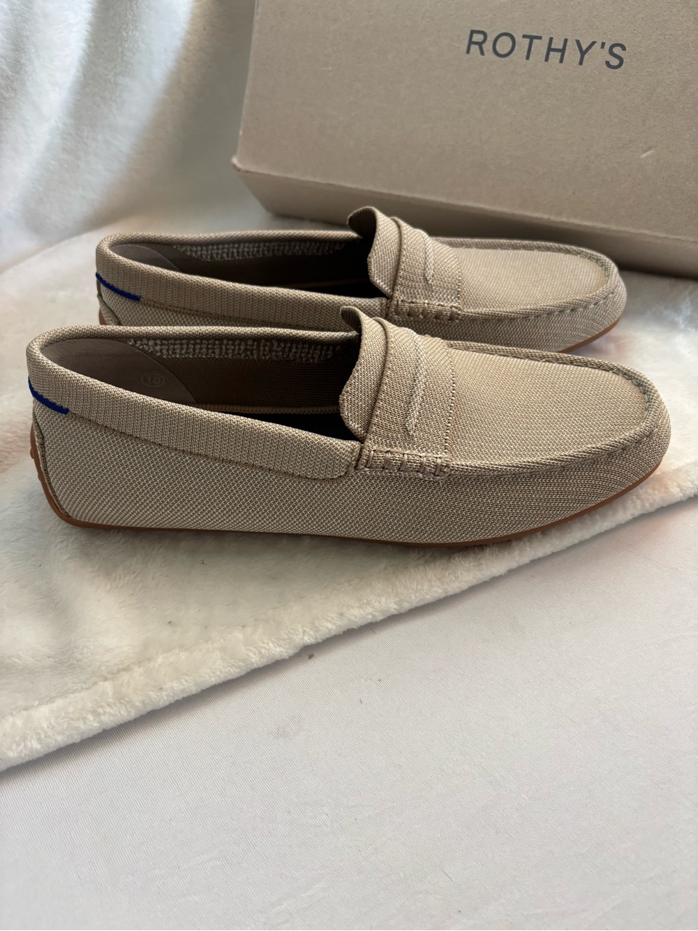 Rothy's The Driving Loafer Men’s in Barley Size 10 NIB